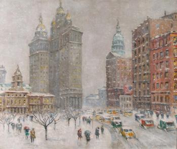 蓋 卡爾頓 威金斯 city hall park ny framed 蓋 卡爾頓 威金斯 city hall park ny framed